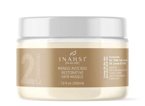 Inahsi Naturals - Mango Avocado Restorative Hair Masque Deep Conditioner - 12 Oz