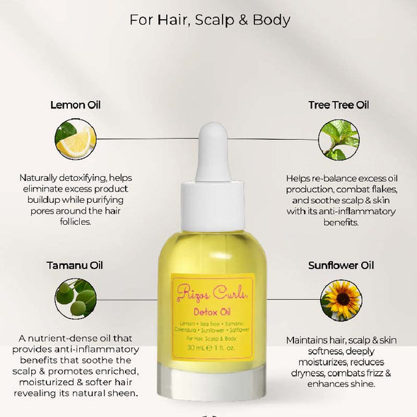 Rizos Curls - Detox Oil for Hair, Scalp & Body